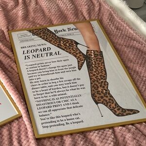 Leopard Print Fashion Poster Frame included!